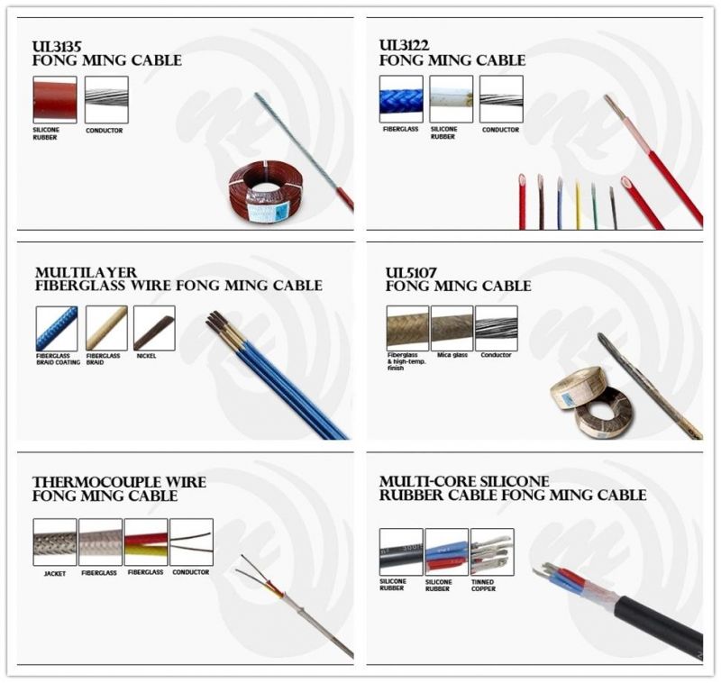 UL5196/UL5256/UL5257 PTFE Tape Wrapped Fiberglass Serve Braid Heating Tggt Cable