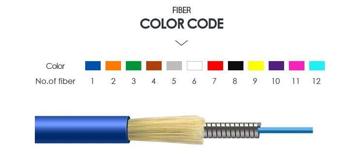 China Supply Indoor Simplex Armored Indoor Multi Core Fiber Optic Cable