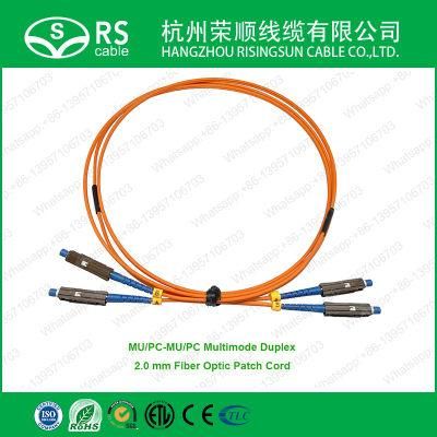 Mu/Upc-Mu/Upc Multimode Duplex 2.0mm Fiber Optic Patch Cord