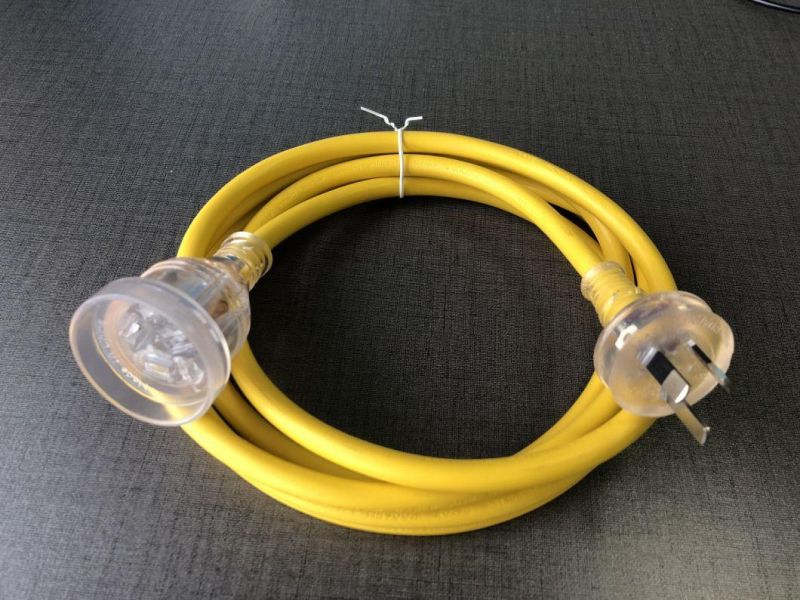 Australia Extension Cord with Transparent Plug