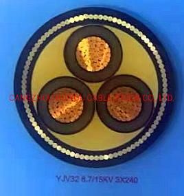 8.7/15kv Yjv32 3*50mm Steel Wire Armor Swa XLPE Insulation PVC Sheathed Underground Power Cable