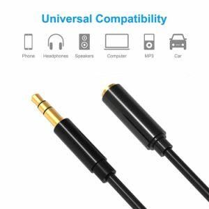 3.5mm Male to 3.5mm Female Stereo Audio Extension Cable with Aluminium Alloy Shell