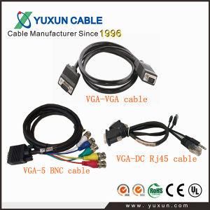 High Quality HD 15pin Male to Male VGA Cable