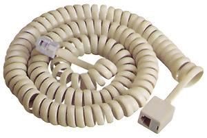 Telephone Spiral Cable / Telephone Coiled Extension Cord 4p4c