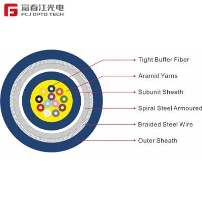 Indoor Double Armoured Spiral Wire Aerial Fiber Communication Cable (Gjsfjv)