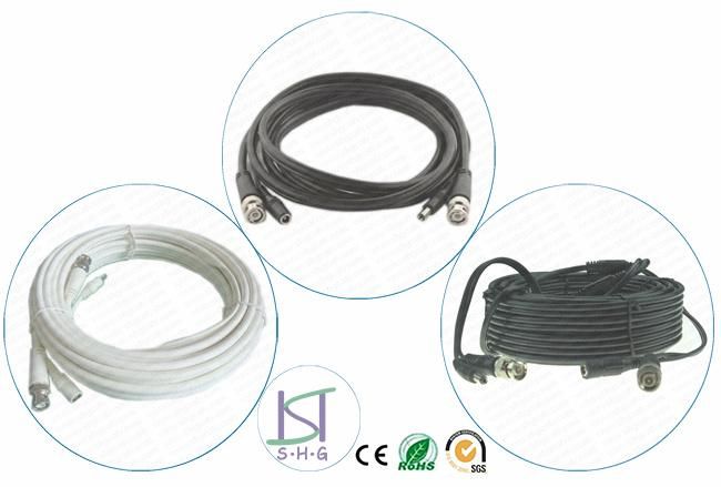 Coaxial Cable Rg59 with Powe Wire Assembly with BNC DC Connectors