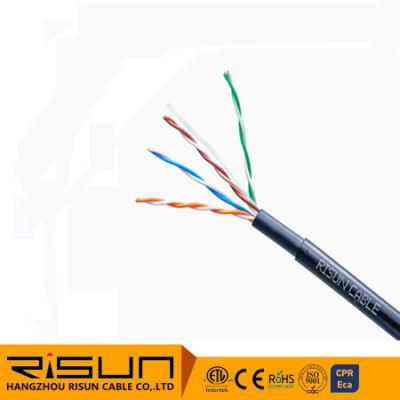 24AWG UTP Cat5e PVC PE Double Jacket Cable