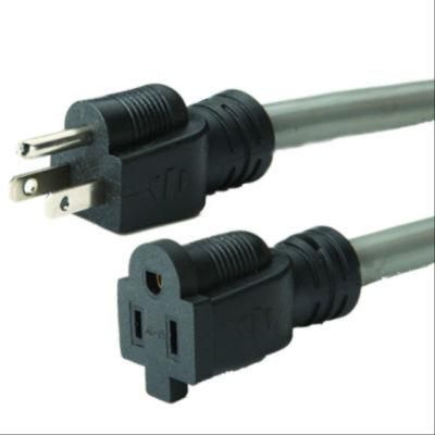 American 3 Pin 5-15p Waterproof Extension AC Power Cord