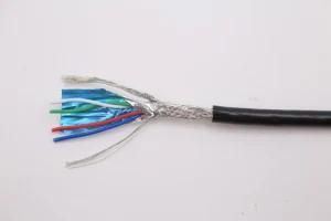 OEM/ODM UL2725 Wire 28AWG Ts1p+28AWG Ts2c+ Aluminum Foil + Drain + Braid USB 2.0 Signal Transmission Tinned Cable