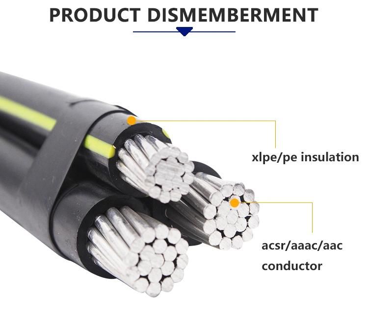 Overhead/Underground XLPE Insulated Cable Aerial Bundled Cable (ABC)