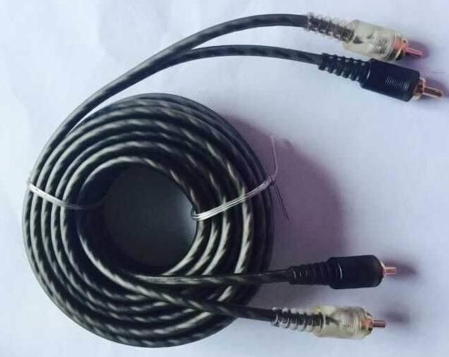 Transparent Brown 2RCA Plug to 2RCA Plug AV Cable RCA Cable