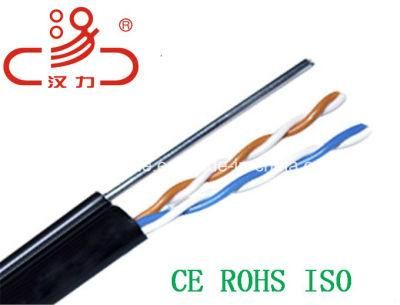 Drop Wire 2pair 24AWG Pass Fluke Test 305m/Computer Cable/ Data Cable/ Communication Cable/ Connector/ Audio Cable