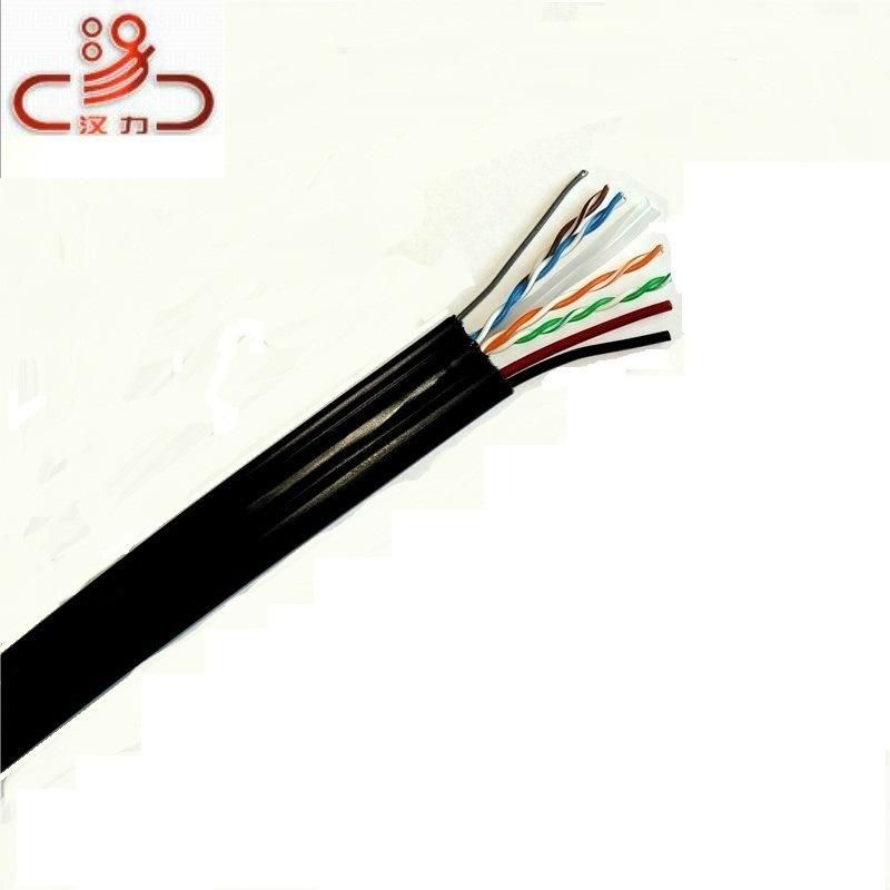 FTP CAT6 23AWG 4pair with 2c Power Wire with Messenger 1.2steel Wire