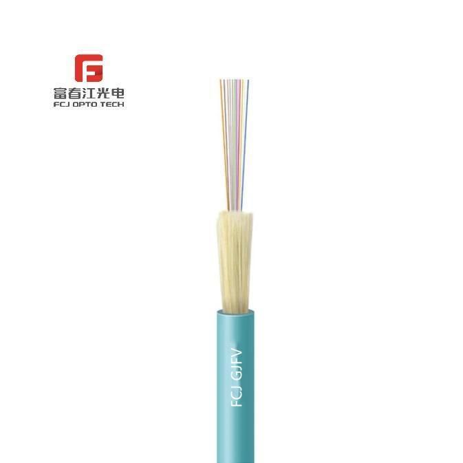 High Speed Low Attenuation Good Anti-Interference Gjfv Indoor Single / Multi Core Aramid Yarn Strength Member Fiber Optic Cable