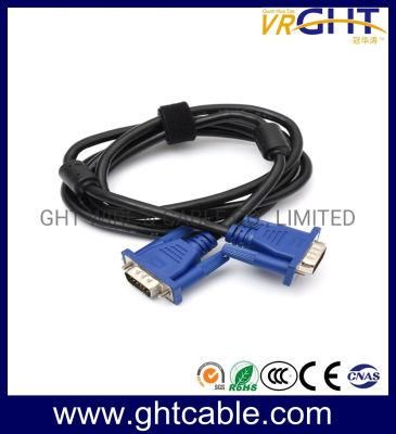 1.5m High Quality Male-Male 3+4/3+6 VGA Cable for Monitor/Projetor (J002)