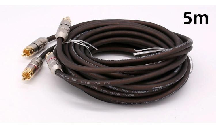 Auto Audio Wire High Quality 1/2/3/5m RCA Cable for Car