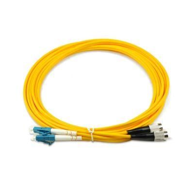 FTTH LC Upc to FC Upc Duplex Single Mode mm G657A Customized Fiber Optic Patch Cord Fiber Jumper Cable