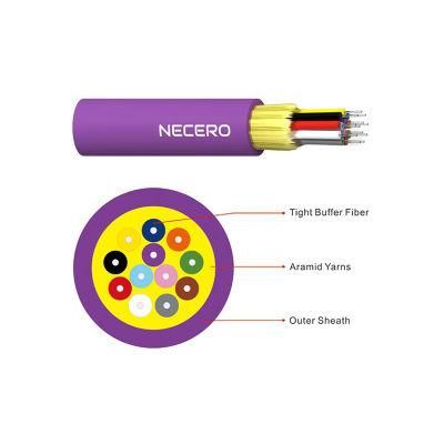 Good Anti-Interference Indoor Multipurpose Distribution Cable GJFJV Multi Mode 12 Core Indoor Coaxial Fiber Optical Cable