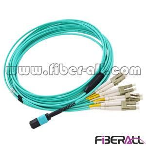 MPO/MTP-LC Multimode Om3 Fiber Optic Patch Cord 8 Fibers