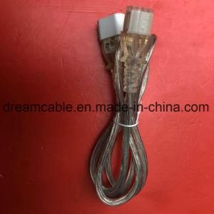 6FT Transparent Ce UL IEC C13 C14 Power Cord