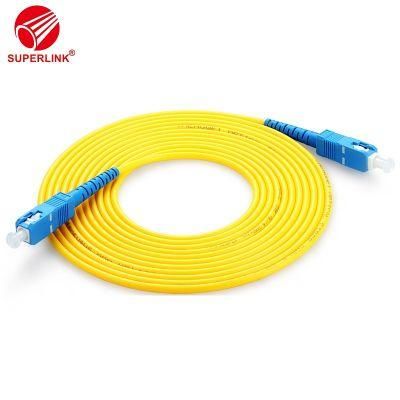 High Quality Single Mode 9/125 Simplex Sc Upc Fiber Optic Patch Cord Cable