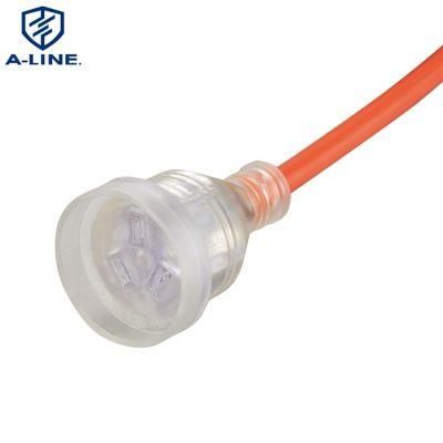 SAA Approved Australian Transparent Power Extension Cord 10A 250V