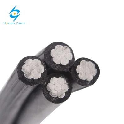 0.6/1kv Aluminum Core 4X35mm 4X95mm PVC Insulation 4 Core ABC Electrical Cable