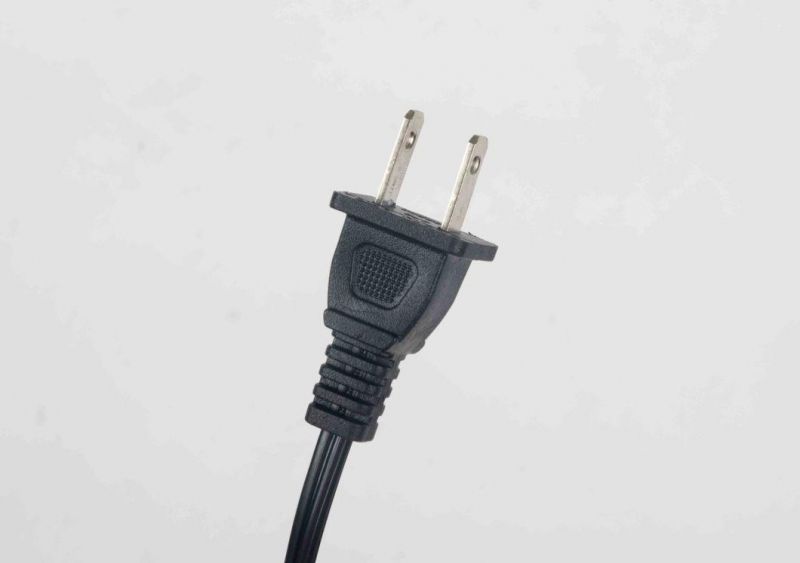 2 Pin Us Plug Cable with IEC C8 Connector Round Square Shape with Polarity