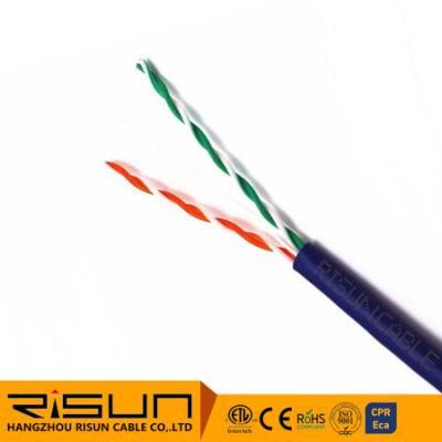 2 Pairs 4 Cores UTP Telephone Line Cable with 24AWG Bare Copper Conductor