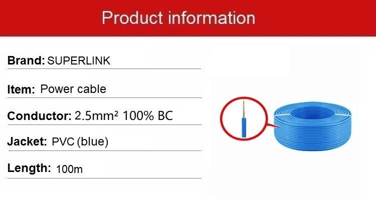 2.5mm2 Square Copper Wire Power Cable Electrico De Cobre Electrical Wire 100m Hollow Volume