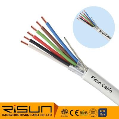 6 Core 22 AWG Shielded Solid Conductor Alarm Cable