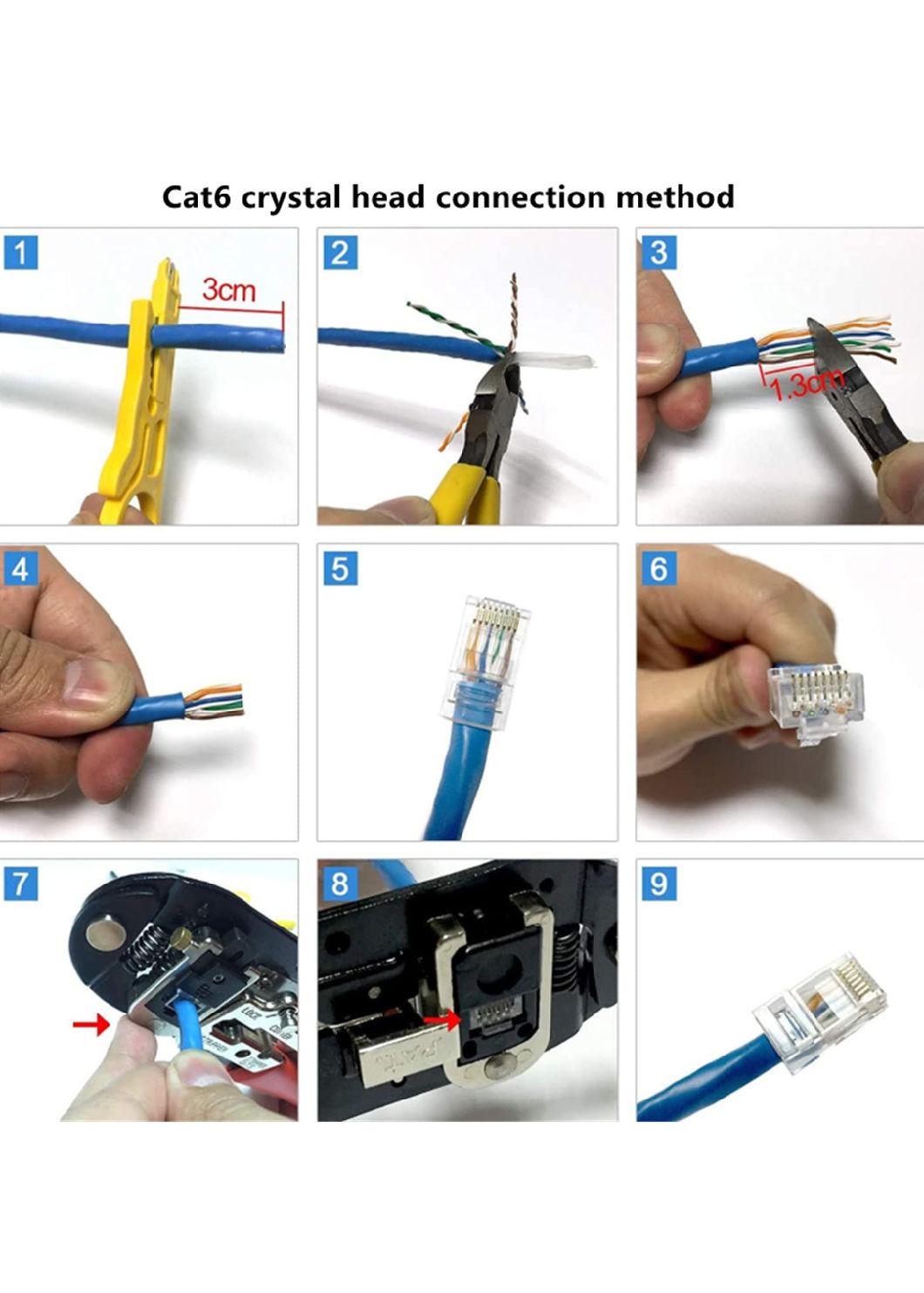 RJ45 8p8c 4p4c 6p6c Transmission Connector CAT6 Modular Plug