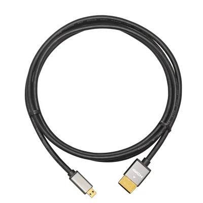 Hot selling Slim Hdmi to micro hdmi Male cable aluminium alloy shell 4K/60HZ 3D HDTV