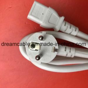 2m White VDE Kema Cee7 Power Cord for Electric Grill