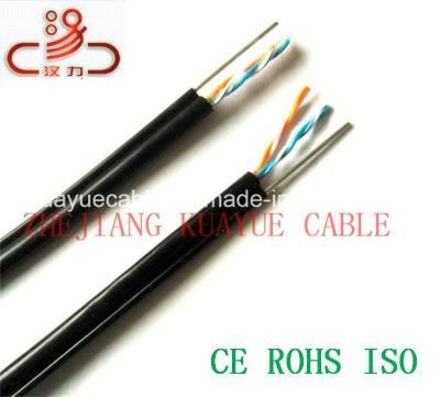 Jelly Filled 1 Pair 24AWG Drop Wire Cable/Cable Network/ Communication Cable/ UTP Cable/ Computer Cable
