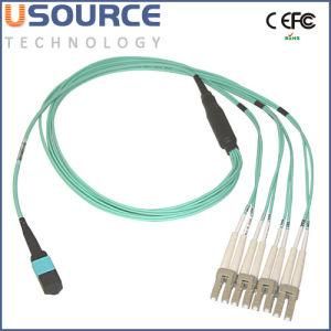 Fiber Optic Om3 Om4 Breakout Cable, MPO Pigtail