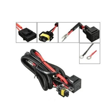 Manufacturer Custom Universal Car Fog Light Wiring Harness Kit with Fuse and Relay Switch Wire Cable