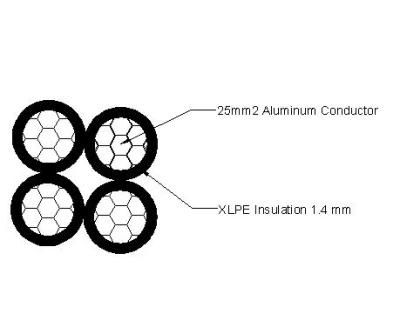 Pre-Assembled Cable 4X16 mm2 Alu; NFC 33 209