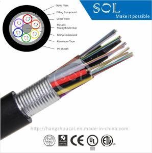 Outdoor Single Mode Aluminum Armor GYTA Optical Fiber Cable