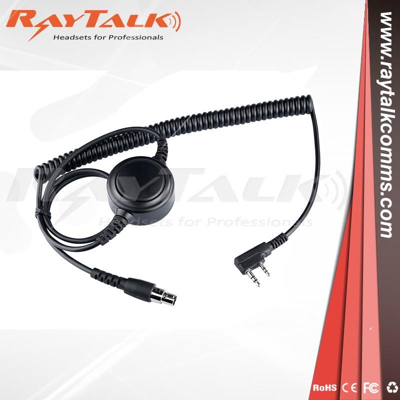 Two Way Radio Accessories, Mini XLR Cable with in-Line Big Ptt for Heavy Duty Headset