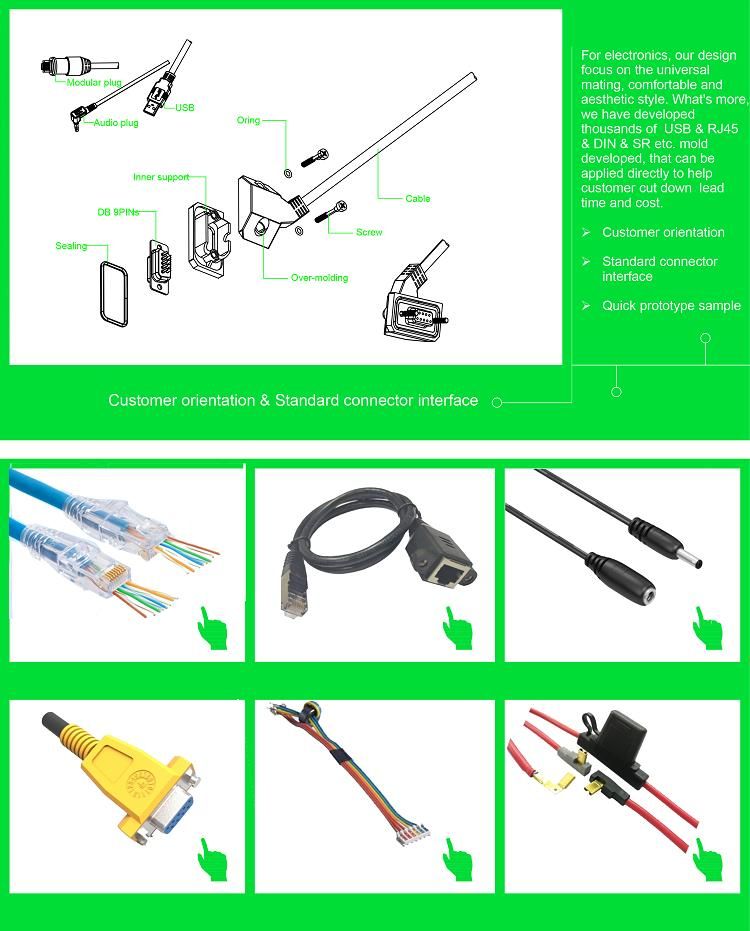 Jae 8pin 2.54 Pitch Wire Harness for Jcm Bill Validator for Gaming Cabinets