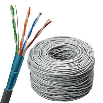 Bare Copper CCA Conductor LSZH PVC Jacket 305m Roll FTP Cat5e Network LAN Ethernet Cable Manufacturer