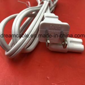 1.2m White NEMA 1-15p 2pin UL Power Cord