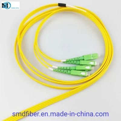 Pigtail Sc/APC 4core Quadplex Flat 2.0mm Cable Patch Cord