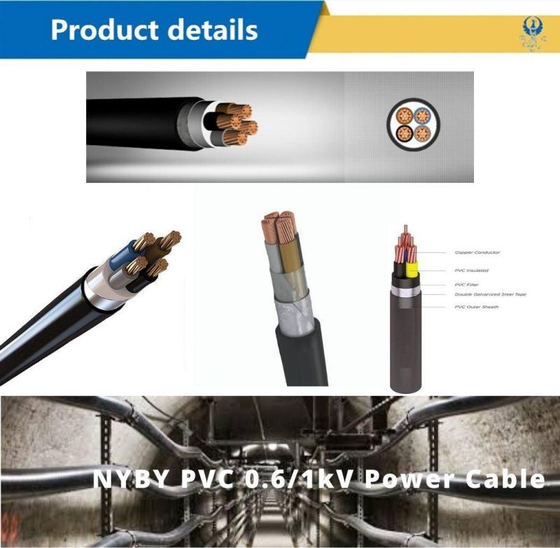 Power Cable Nyby Copper Cu Conductor Armoured Nyby Cable