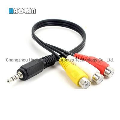 Audio Cable 3.5mm to 3 RCA Cable 3.5mm Stereo 4 Core to 3RCA Female Cable
