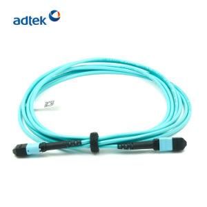 MTP-MTP Female to Female mm 12/24 Fibers 3m PVC/LSZH Aqua Trunk Cable