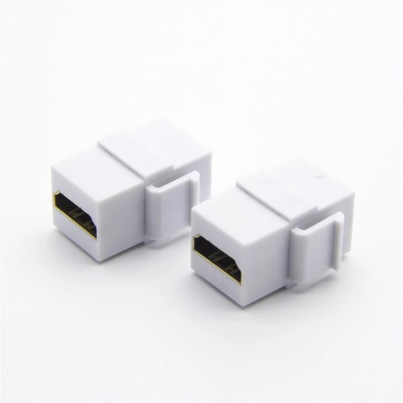 Black or White HDMI Female to Female Keystone Jack Adaptor