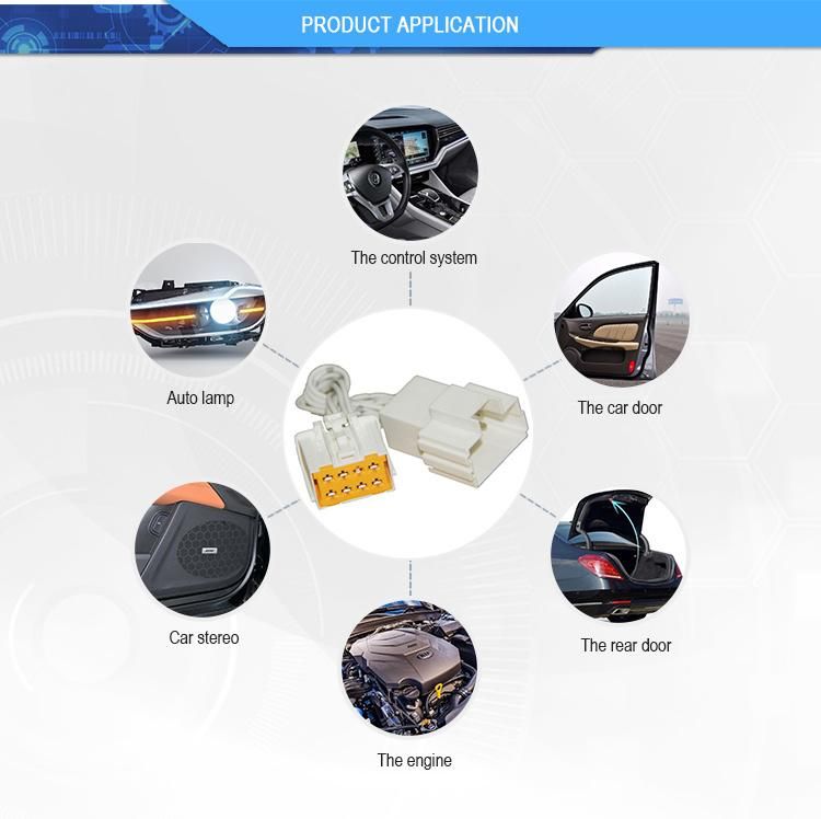 8 Poles Electrical Automotive Alarm Wire Harness for Citroen