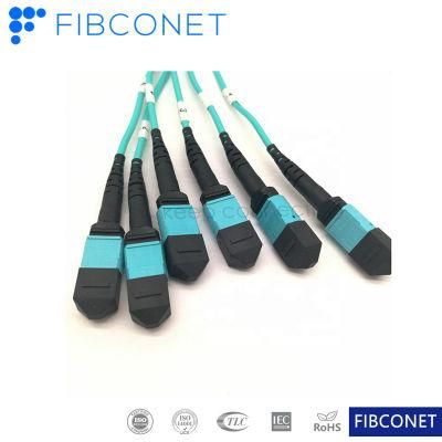 FTTH Jumper Blue Om3 48 Core MPO/MTP Cable Fiber Optic Patchcord
